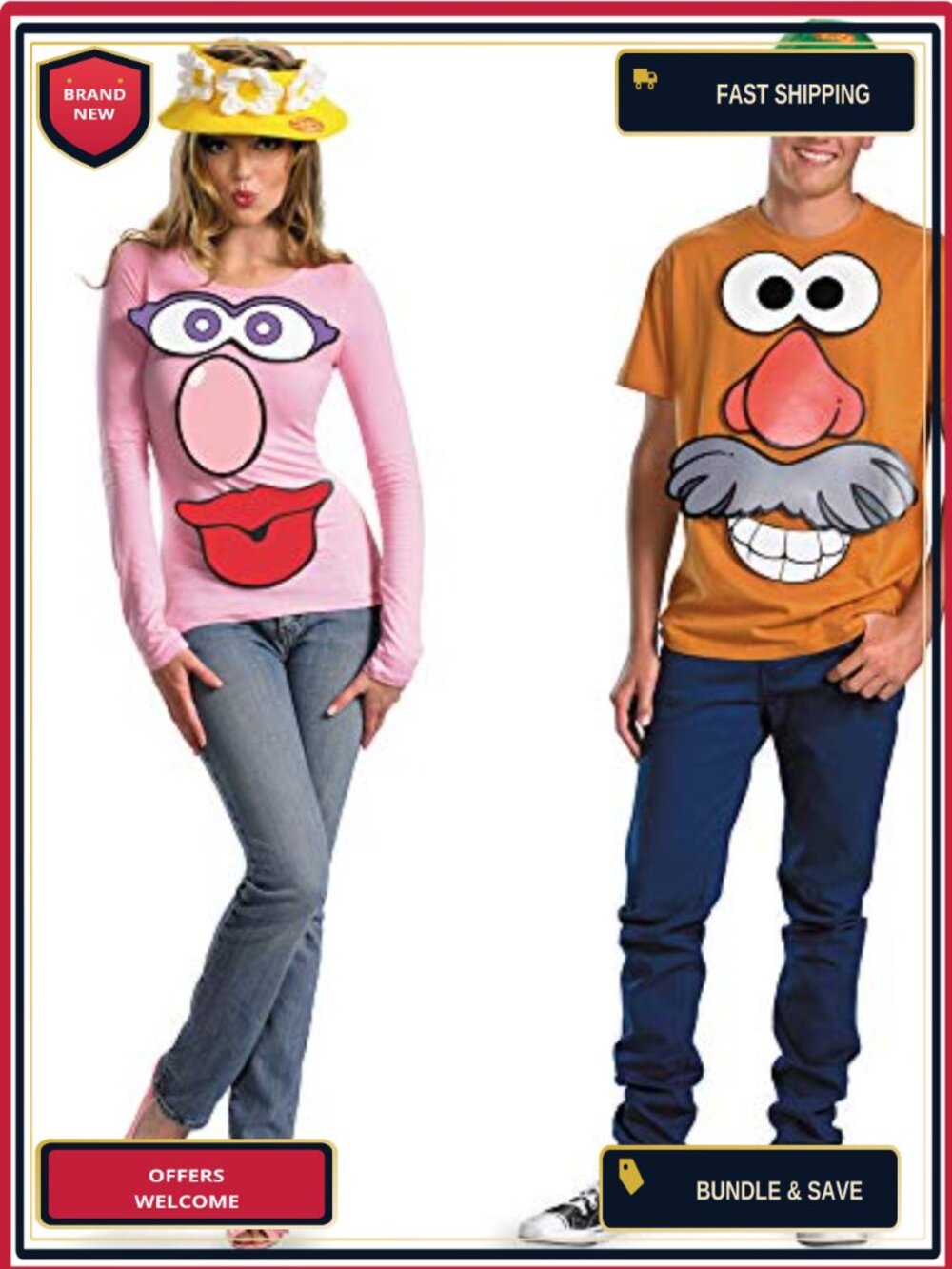 Hasbro Mr Mrs Potato Head Costume Kit Adult One-Size Party Accessory Set